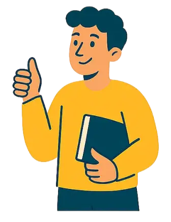 background character giving the thumbs up