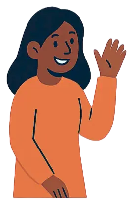 family character waving